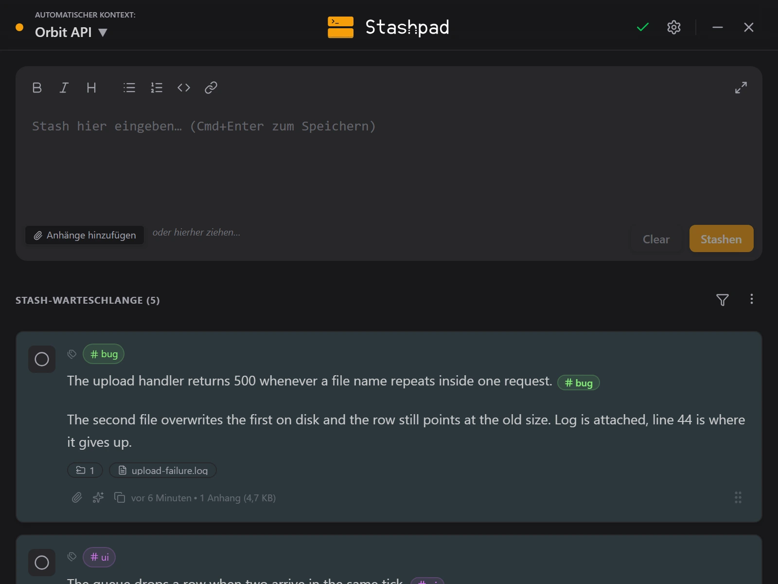 Stash-Queue