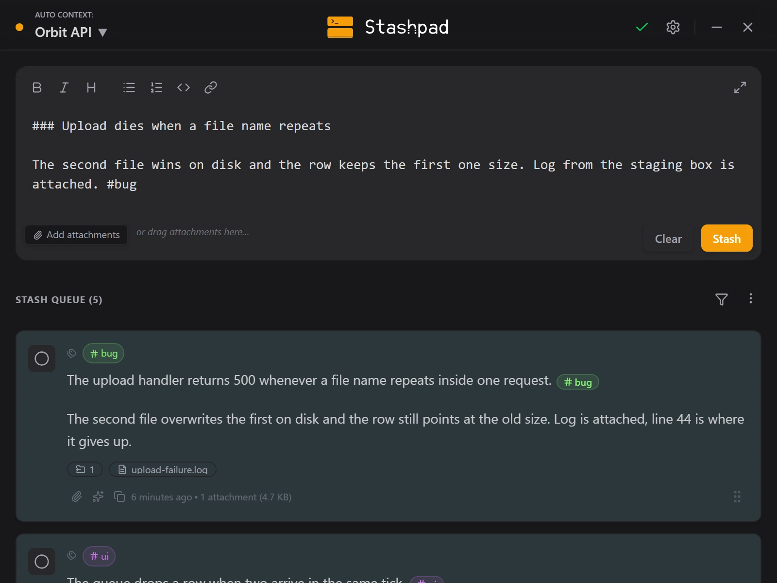 Capture editor